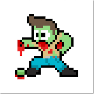 8bit zombie Posters and Art